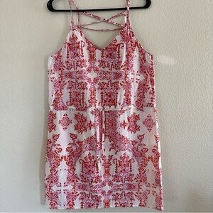 Plum Pretty Sugar Cotton Dress Sweet Love & Yonderflies Pattern Pink Size Medium